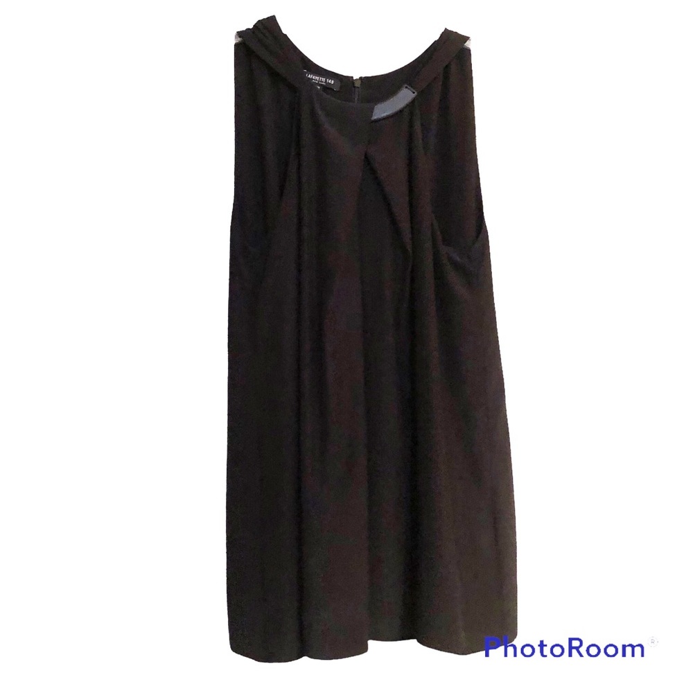 black pure SILK Lafayette 148 sleeveless  top